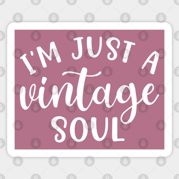 I’m Just A Vintage Soul Thrifting Antique Cute Funny Sticker by GlimmerDesigns